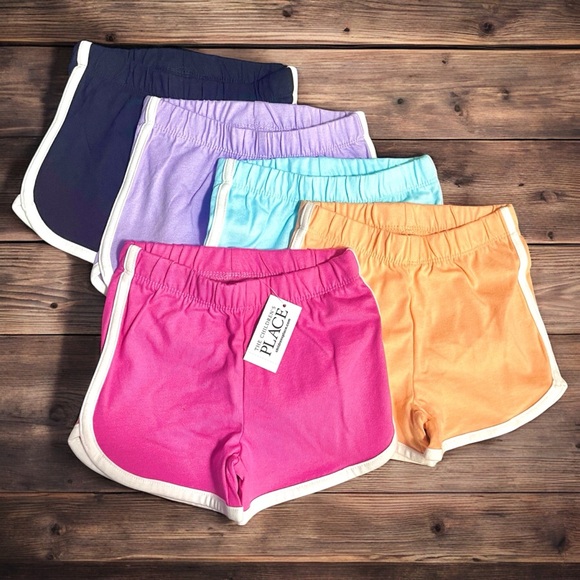 The Children's Place Other - New Girls 5 pairs of cotton dolphin shorts